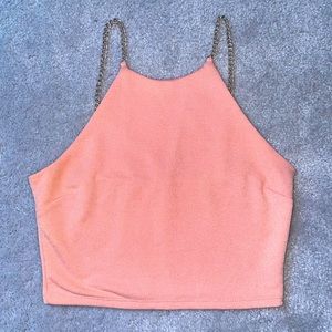 Pink Chain Crop Top